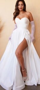 COPY - Off white strapless satin wedding gown bridal dress